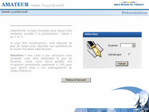 Examen radioamateur ANFR