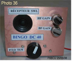 Prototype du Récepteur SWL BINGO DC 40