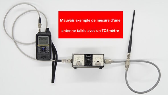 exemple mauvaise mesure antenne talkie walkie avec un tosmetre