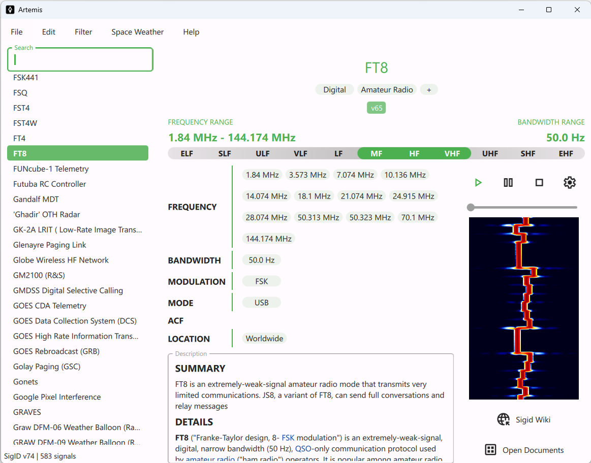 SigidWIKI et logiciel Artemis 4