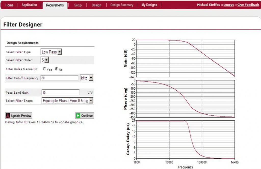 Outil de calcul filtre actif passe bas