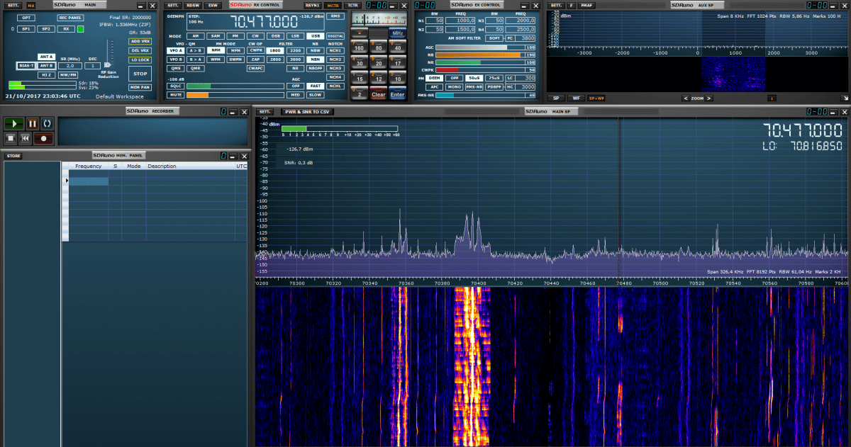 logiciel sdruno 1.2 sdrplay panadapter